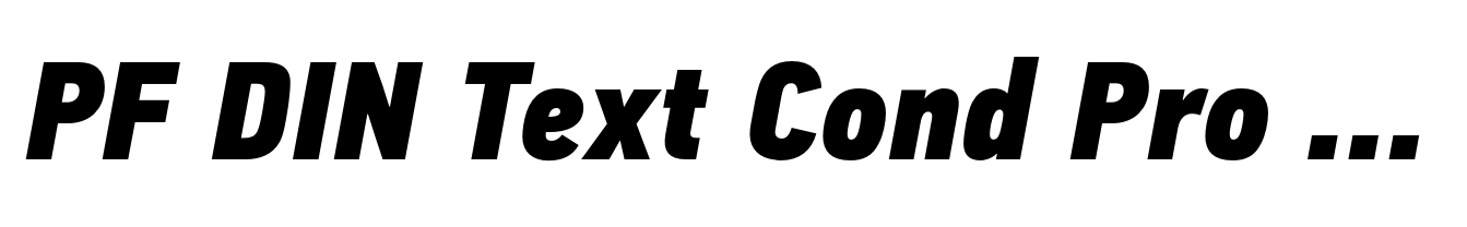 PF DIN Text Cond Pro ExtraBlack Italic
